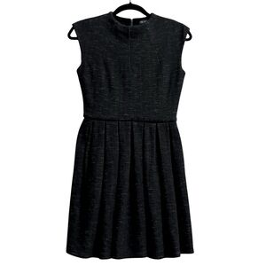 Talula Sz 4 Pleated Heavy Skirtall Pinafore Dress Heathered Black By Aritzia